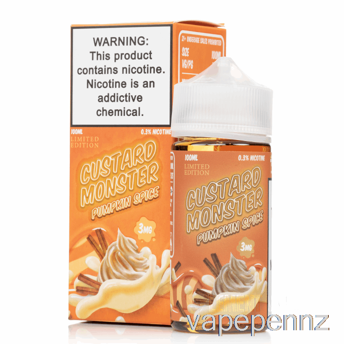 Pumpkin Spice - Custard Monster - 100mL 0mg VAPE NZ
